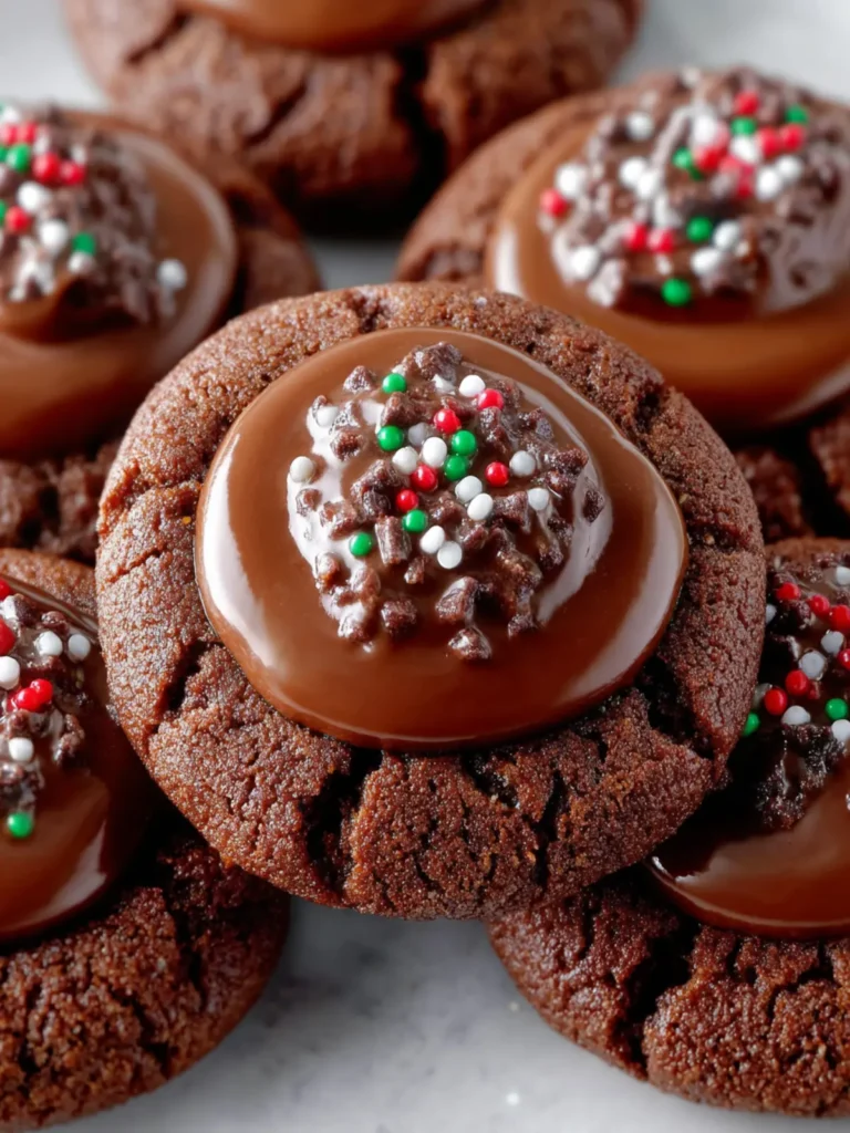 Chocolate Thumbprint Cookies First Image