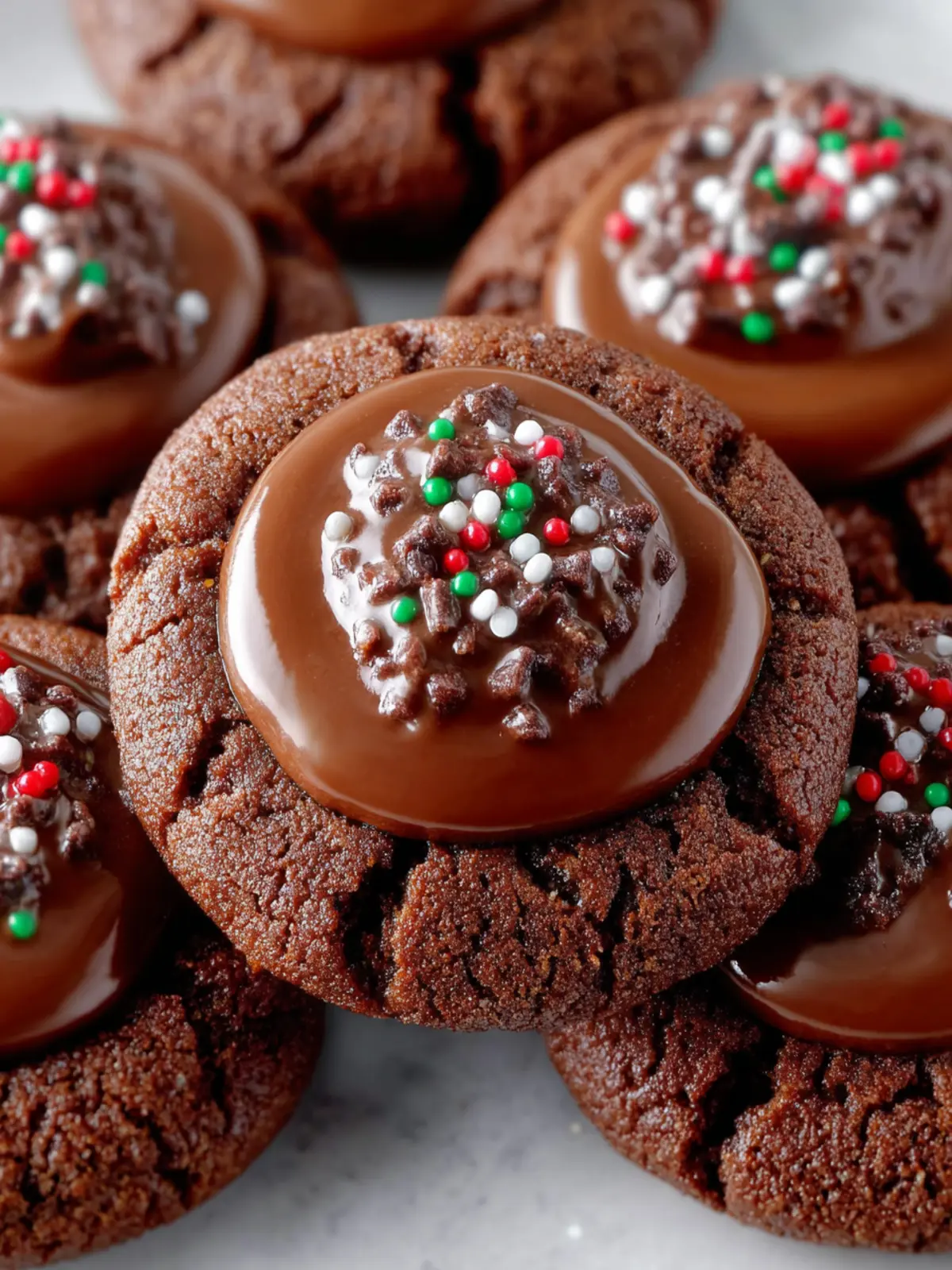 Chocolate Thumbprint Cookies First Image