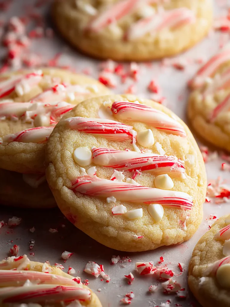 Irresistible White Chocolate Candy Cane Cookies Recipe First Image