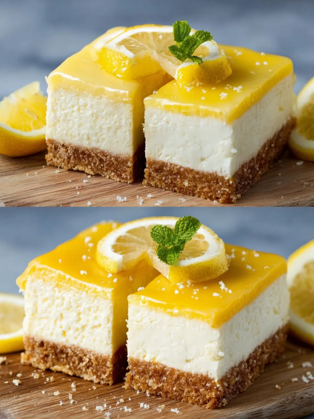 Easy No-Bake Lemon Cheesecake Bars (Sweet Easy Recipes) First Image