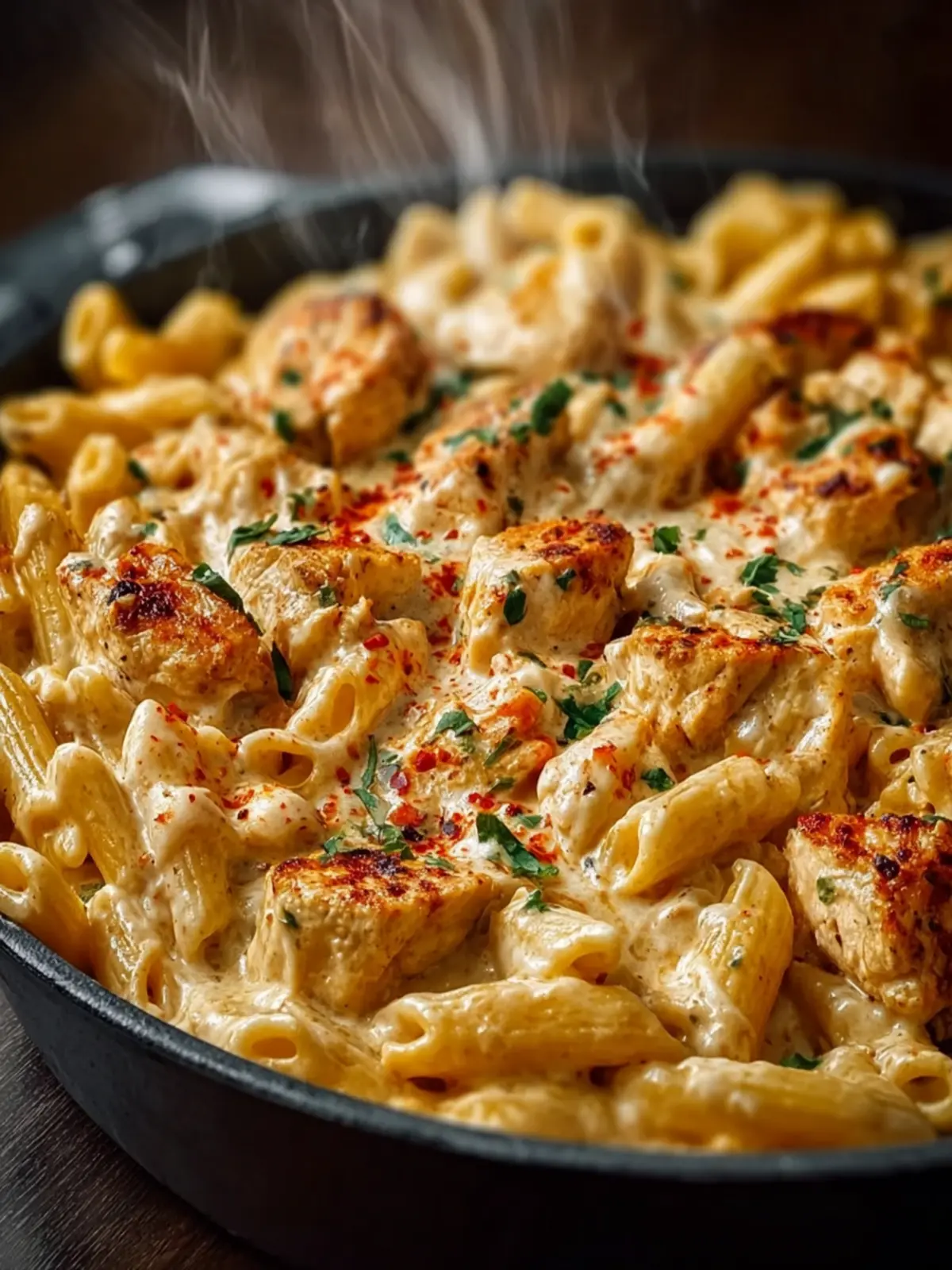 Cajun Cream Cheese Chicken Pasta Bake First Image