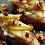 Irresistible Pear Walnut Bruschetta for Fall Gatherings First Image