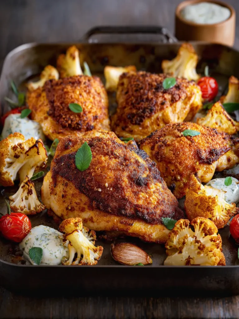 Oven Baked Chicken and Cauliflower First Image