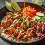 Sweet Chili Chicken Bowl with Coconut Lime Drizzle Recipe First Image