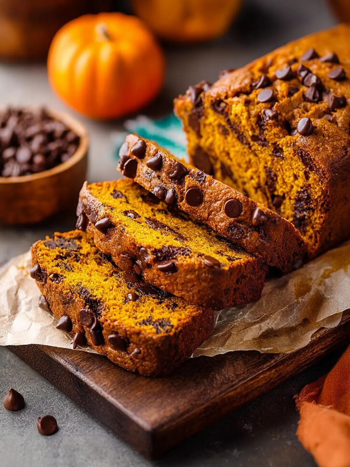 Pumpkin Chocolate Chip Bread First Image