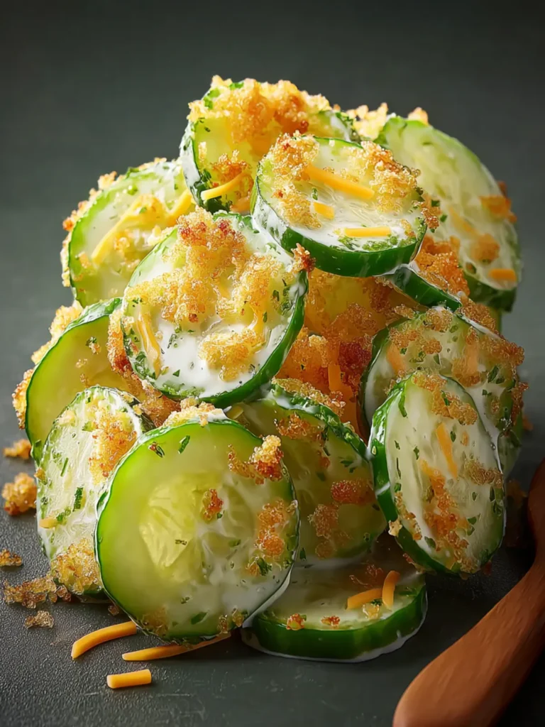 Crispy Cucumber Snack with Cheddar: A Flavorful Delight First Image