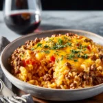 Cheesy Ground Beef and Rice Casserole First Image