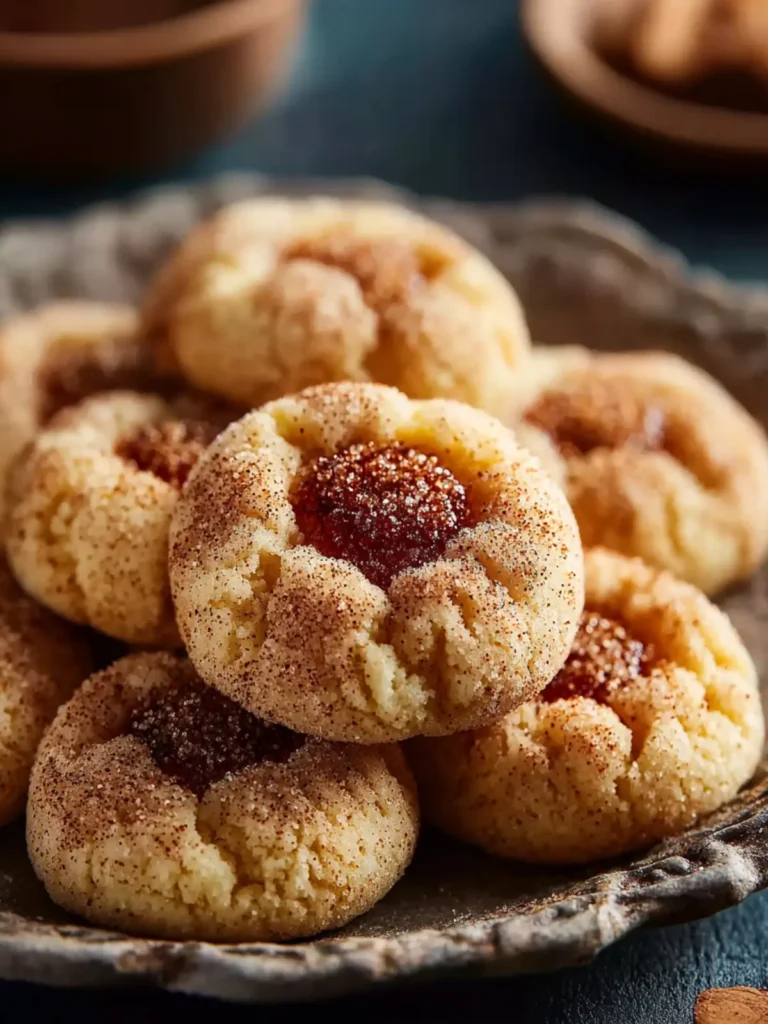 Eggnog Snickerdoodle Thumbprint Cookies First Image