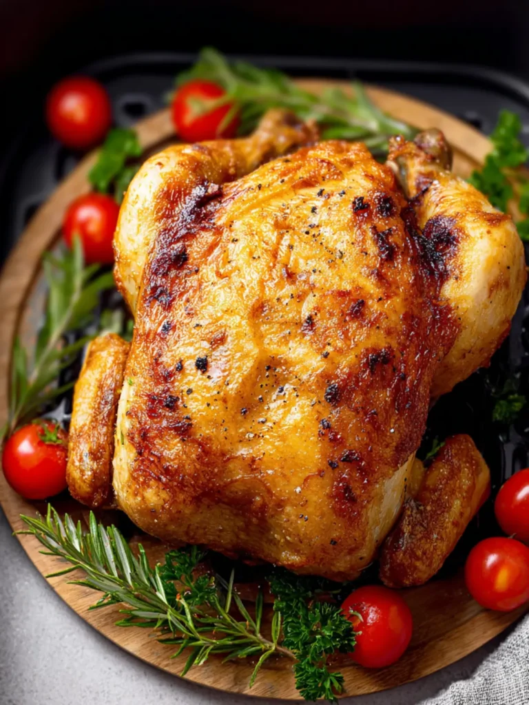 Frozen Whole Chicken in Air Fryer First Image