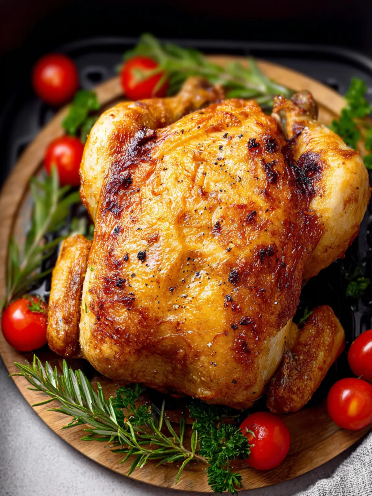 Frozen Whole Chicken in Air Fryer First Image