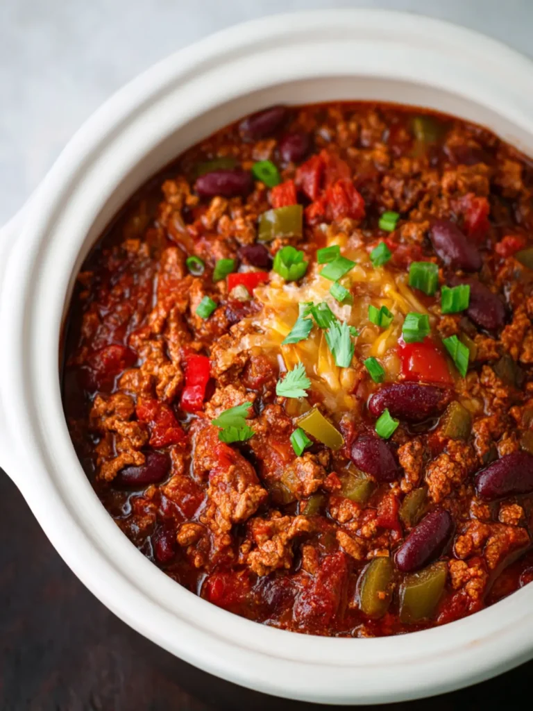 Healthy Slow Cooker Turkey Chili (No Cumin No Chili Powder) First Image