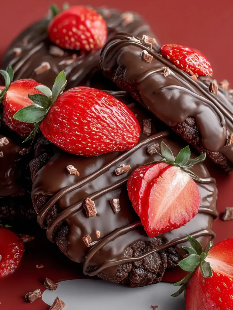 Indulge in Chocolate Covered Strawberry Cookies Delight First Image