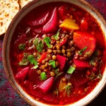 Persian Lentil and Beet Soup (Ash-e Shooli) First Image