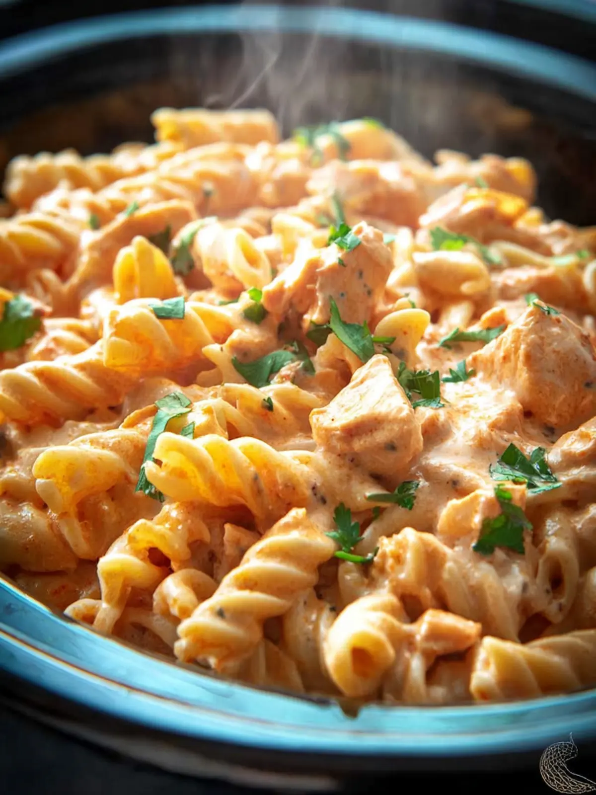 Crock Pot Buffalo Chicken Pasta First Image
