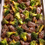 Sheet Pan Beef and Broccoli First Image