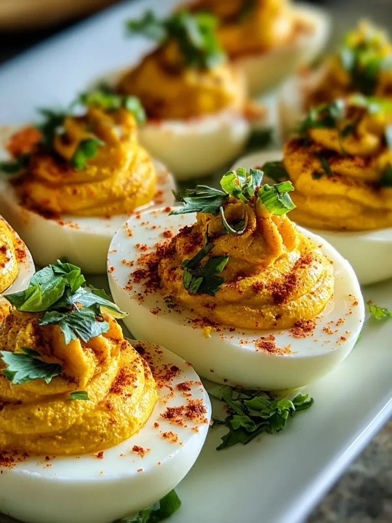 Irresistible Pumpkin Curry Deviled Eggs Recipe Delight First Image