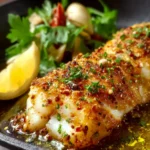 Baked Cod Recipe with Lemon and Garlic First Image