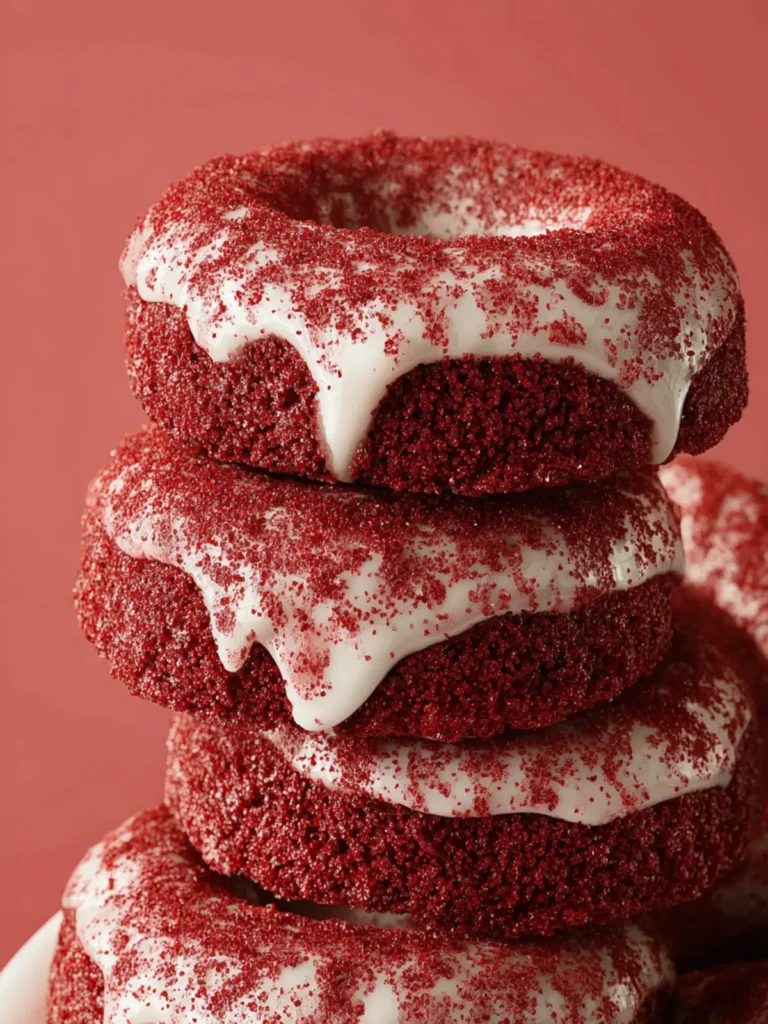Baked Red Velvet Donuts First Image