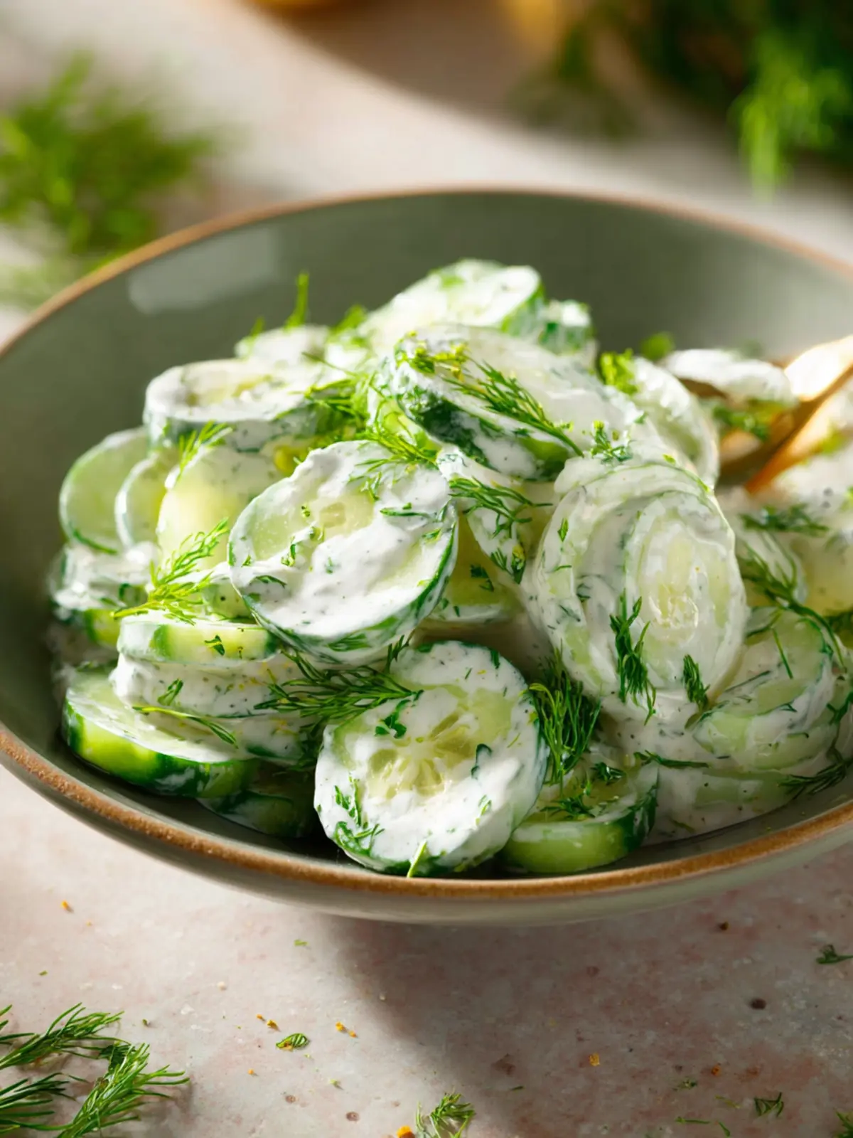 Creamy Cucumber Dill Salad First Image