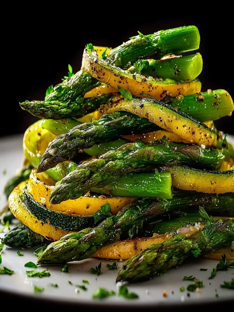 Garlic Roasted Asparagus Zucchini First Image