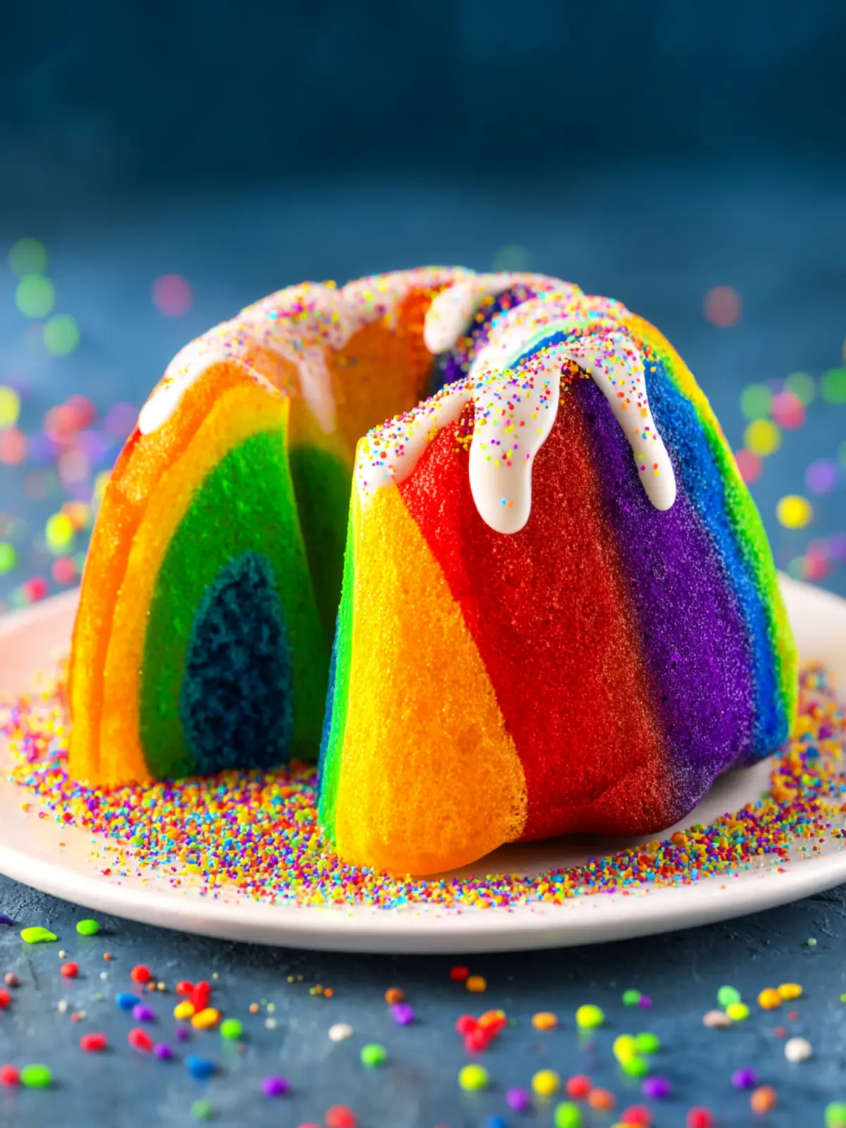 Rainbow Bundt Cake First Image