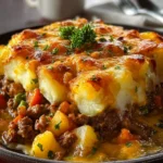 Cheesy Ground Beef Casserole Made With Frozen Potatoes First Image
