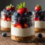 Healthier No-Bake Cheesecake in a Jar: Easy High Protein Recipe First Image