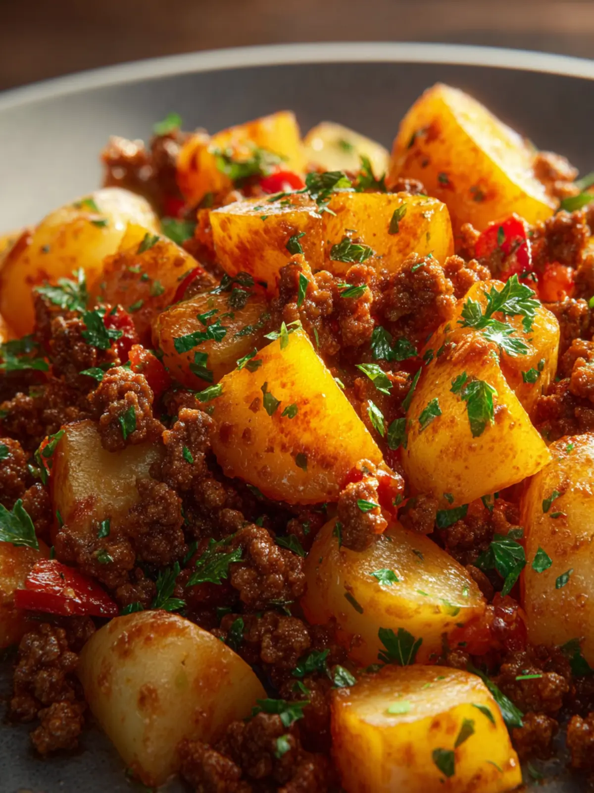 High Protein Ground Beef & Potatoes: Easy Meal Prep First Image