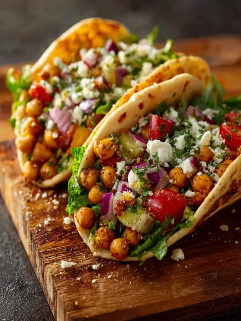 Mediterranean Chickpea Pita Tacos First Image