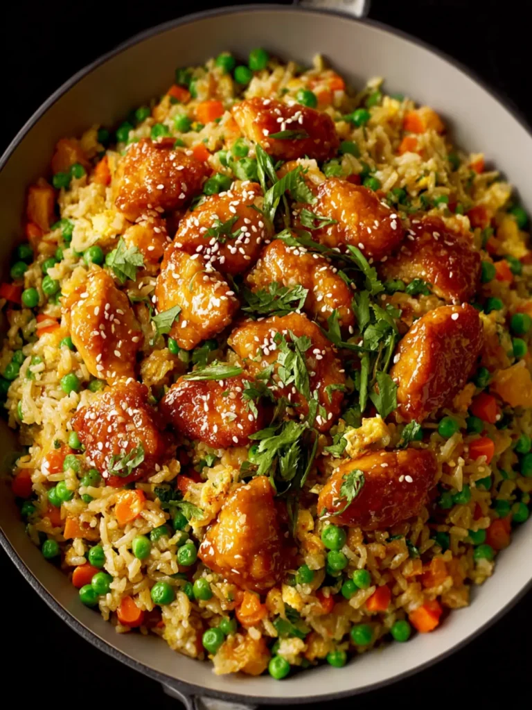 One-Pan Trader Joe’s Orange Chicken Fried Rice Skillet First Image