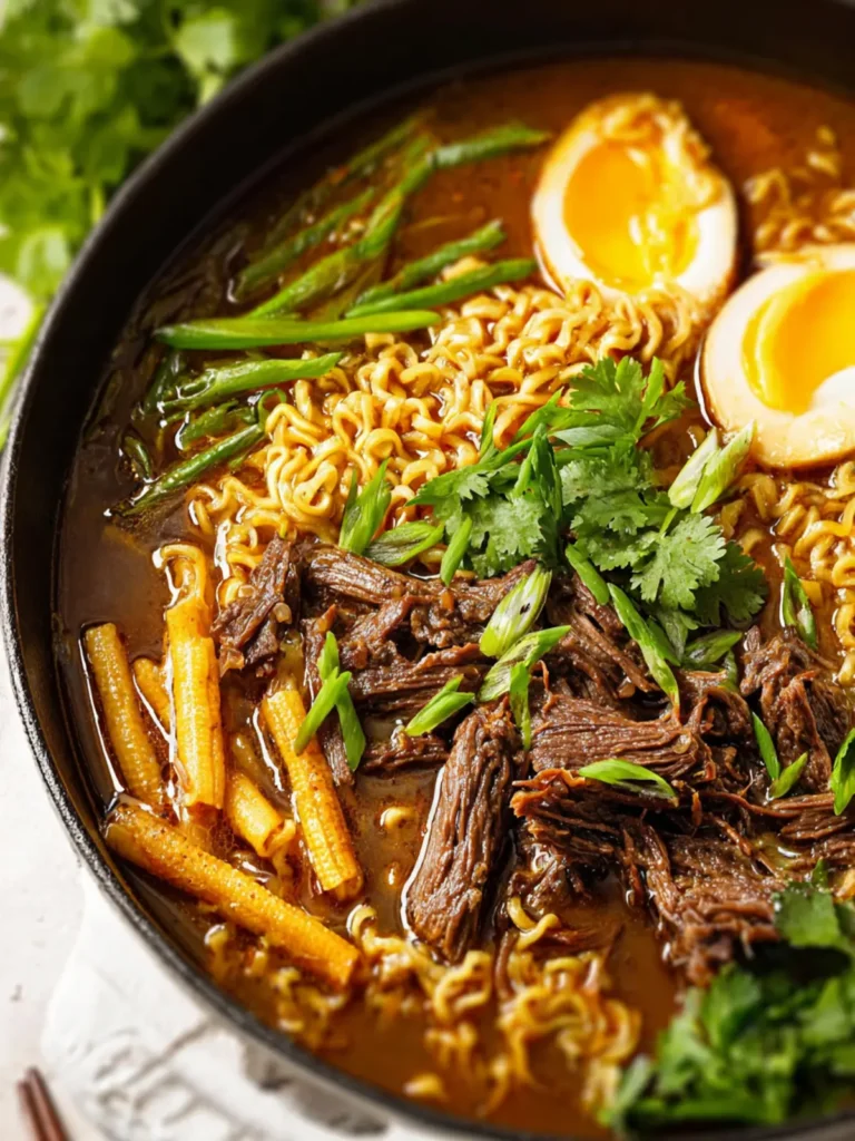 One Pot Shredded Beef Ramen First Image