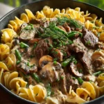 Simple Leftover Roast Beef Stroganoff First Image