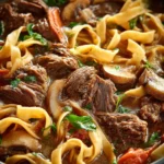 Slow Cooker Beef and Noodles First Image