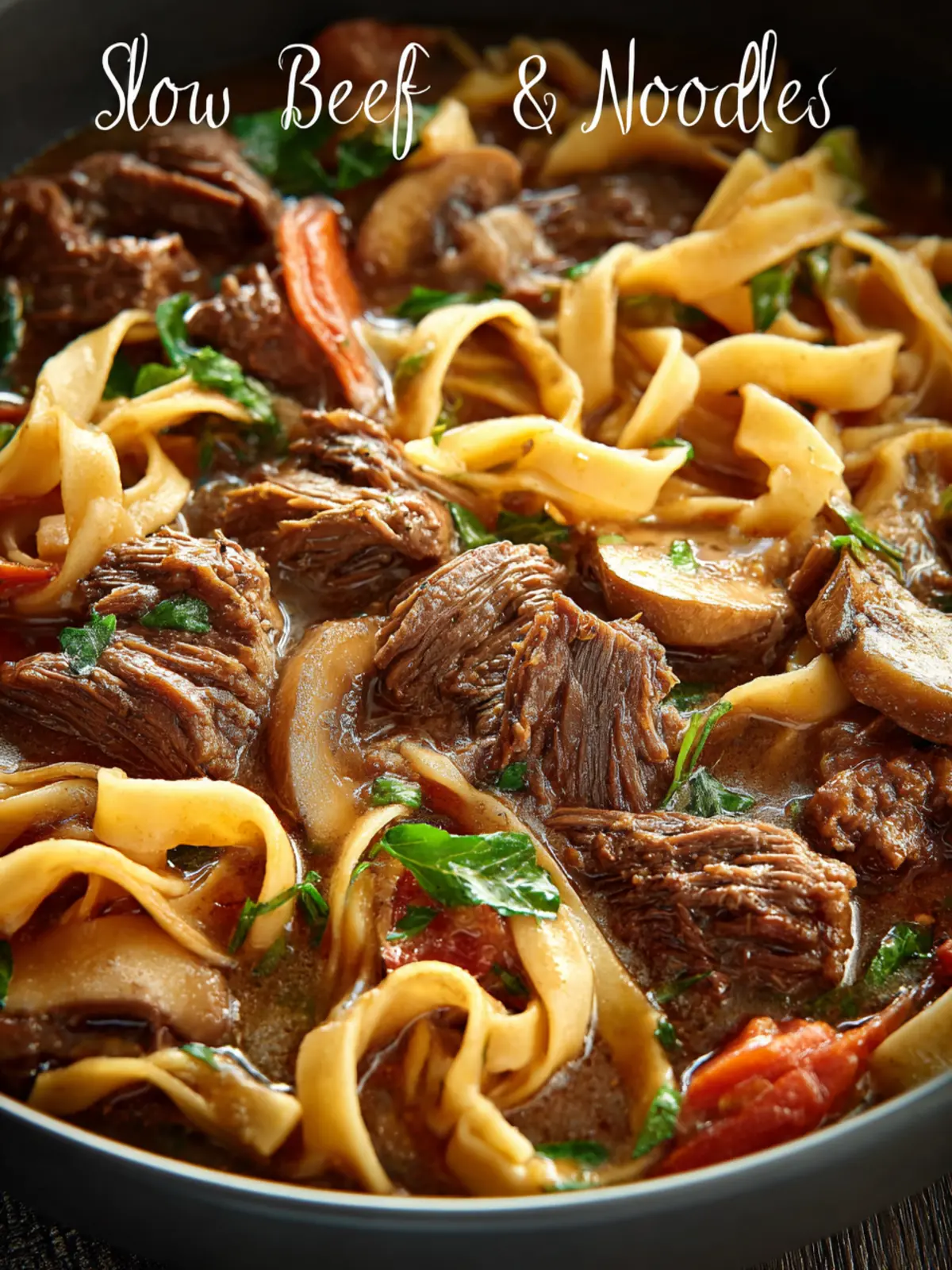 Slow Cooker Beef and Noodles First Image