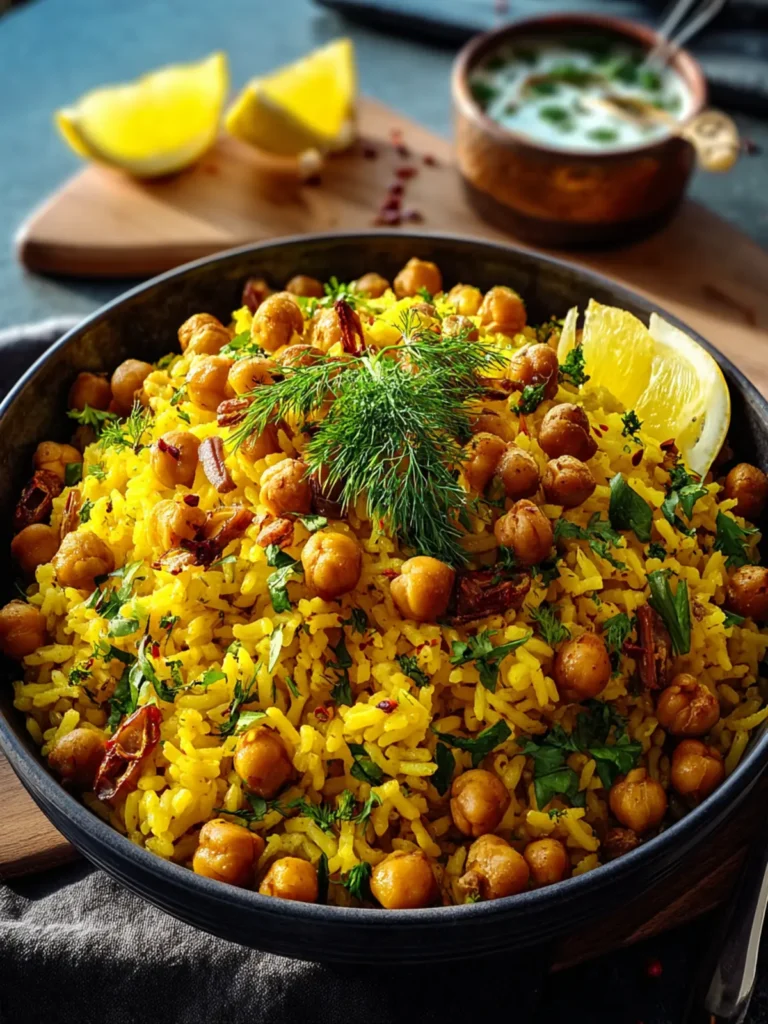 Turmeric Rice with Chickpeas First Image