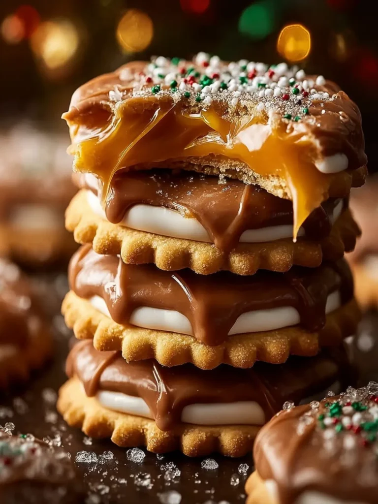 Caramel Ritz Cracker Christmas Cookies First Image