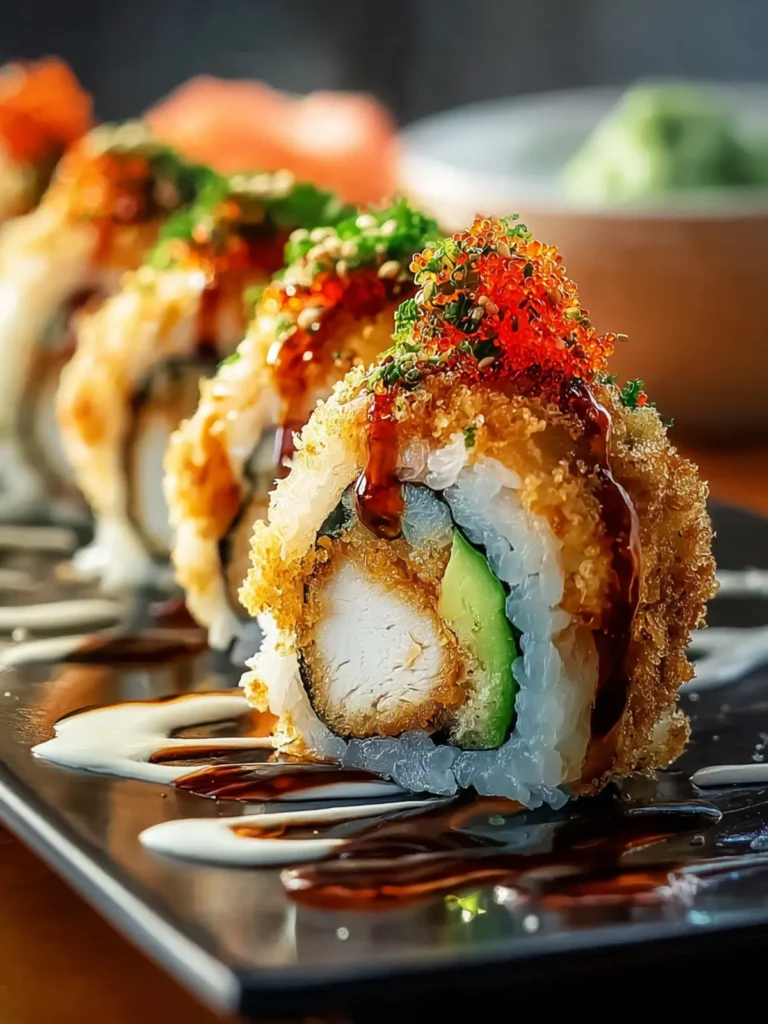 Crispy Chicken Tempura Sushi Roll First Image