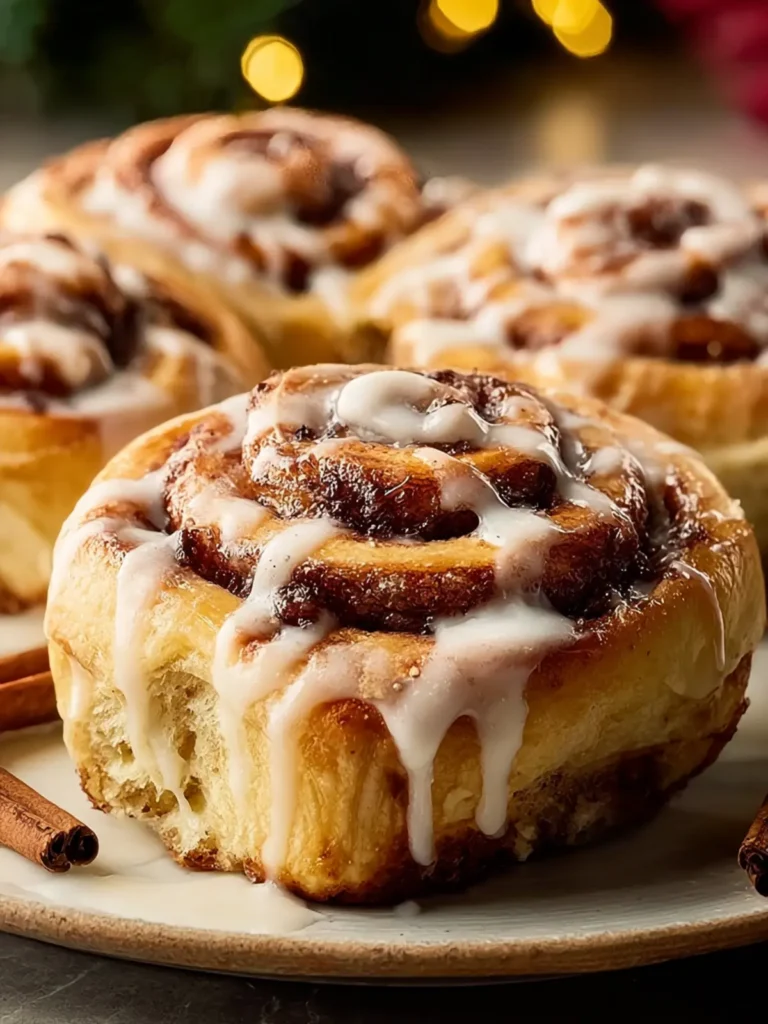 Eggnog Cinnamon Rolls First Image