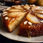 almond pear upside-down cake First Image