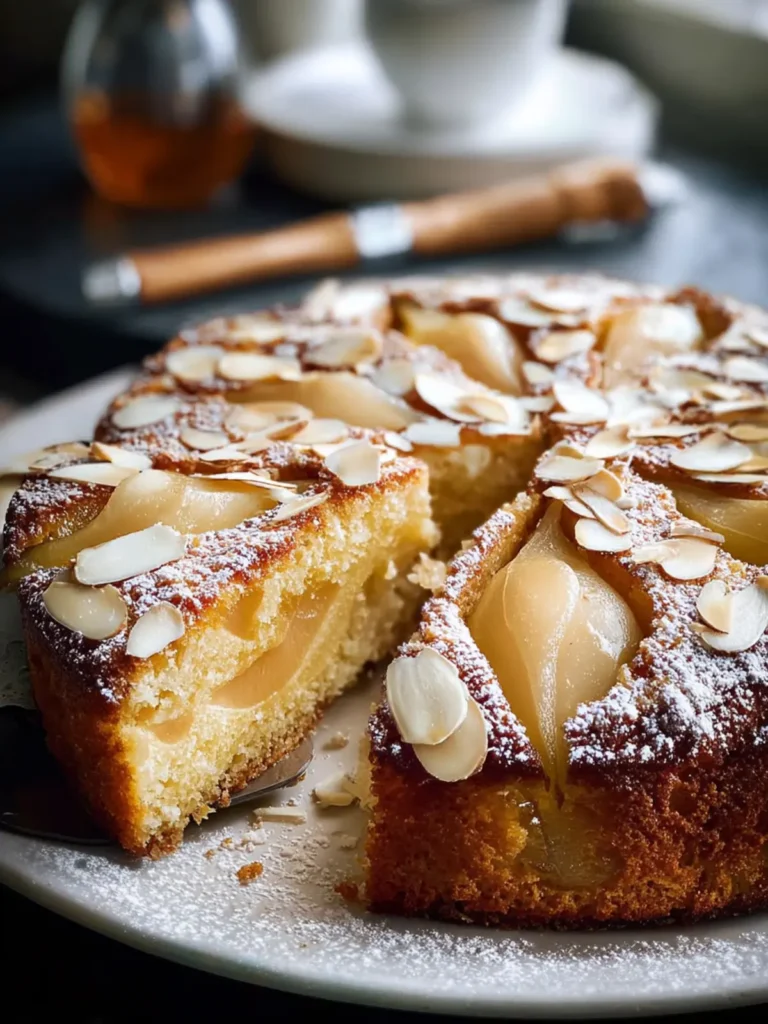 pear almond yogurt cake First Image