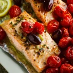 salmon packets tomatoes olives First Image