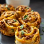 Cheesy Taco Pinwheels: Irresistibly Crispy Air Fryer Treats First Image