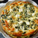 Cottage Cheese and Spinach Crustless Quiche First Image