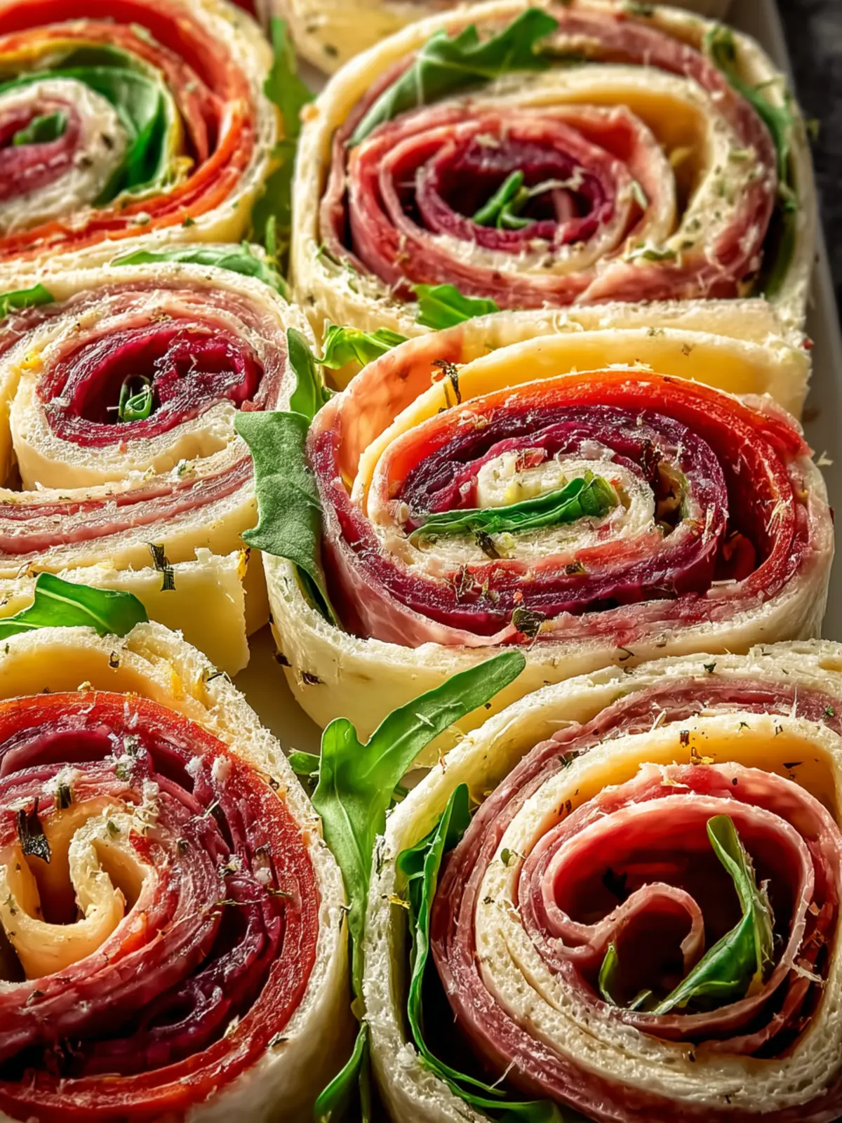 Easy Italian Pinwheel Sandwiches for Flavorful Parties First Image