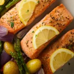Sheet Pan Salmon with Veggies (Healthy & Easy!) First Image